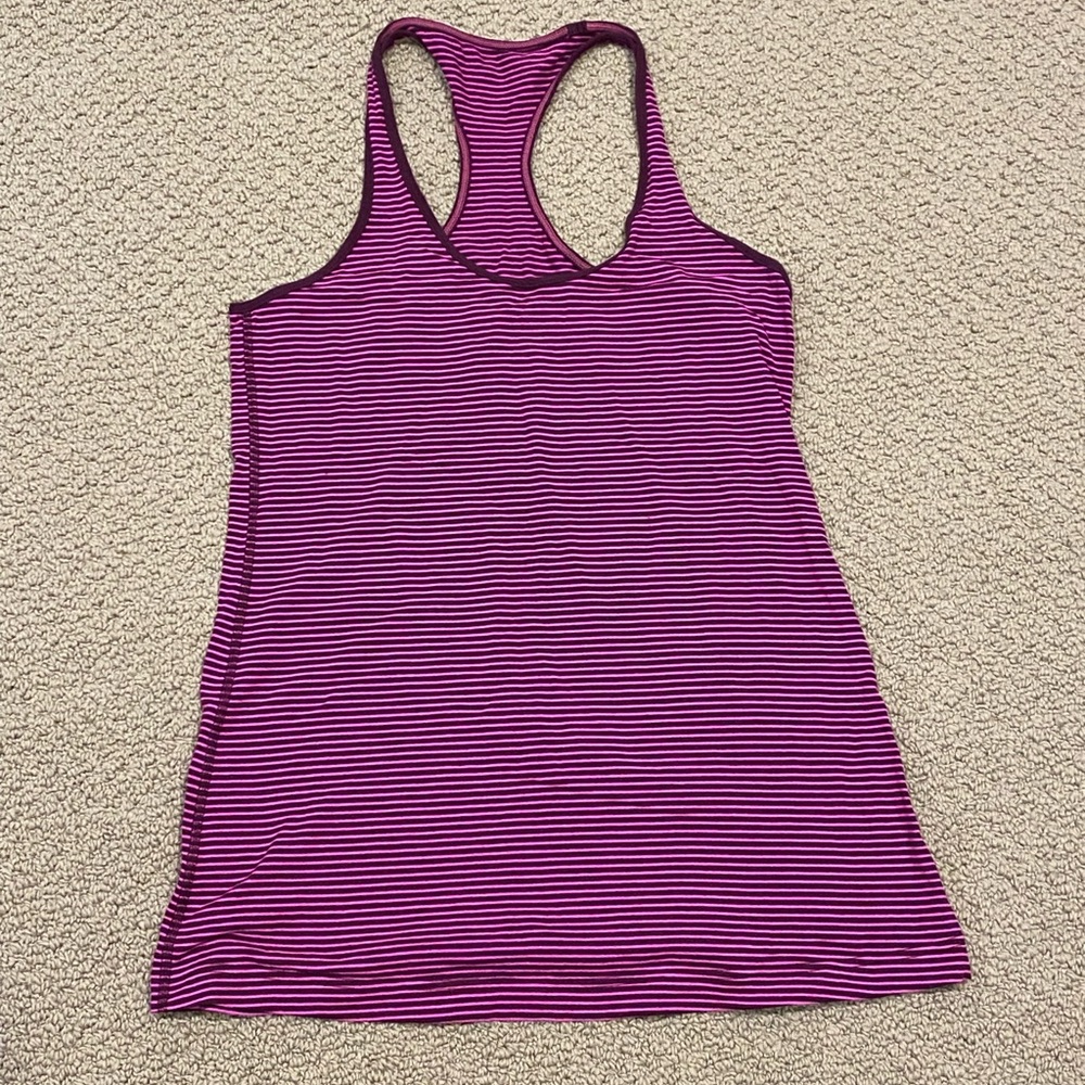 lululemon athletica Purple Striped Tank Top